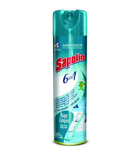 AROMATIZADOR SAPOLIO ROPA LIMPIA 360ml