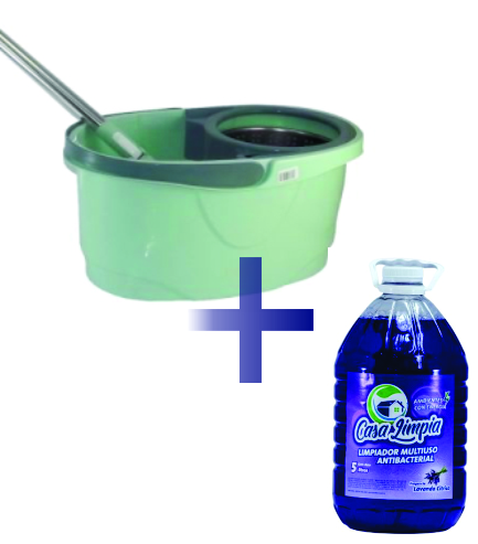 Balde centrifugo + Limpiador Multiuso 5 L